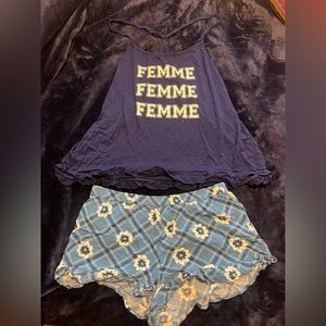 Blue “Adoreme” pajama set